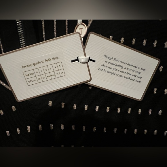 Ted Baker NWT gold and black dress. Size 3 (US 8-10). - Picture 2 of 6